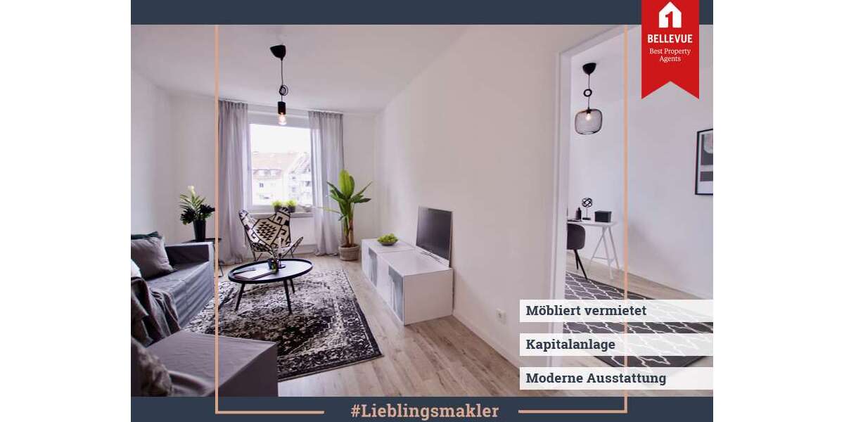Etagenwohnung Düsseldorf Oberbilk - 3 Zimmer, 66 m&sup2;, 299.000&euro; | Angebot:27222884