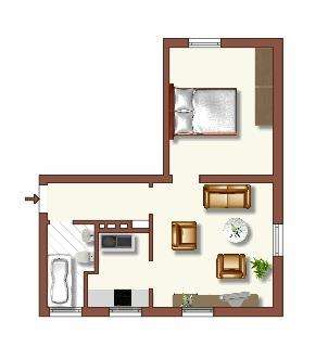 Etagenwohnung Duisburg Huckingen - 2 Zimmer, 40 m&sup2;, 409&euro; | Angebot:26098400