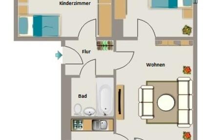 Wohnung Duisburg Hamborn - 3.5 Zimmer, 66 m&sup2;, 344&euro; | Angebot:25995650