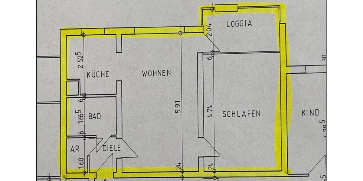 Etagenwohnung Gelsenkirchen Gelsenkirchen-Mitte - 2 Zimmer, 58 m&sup2;, 522&euro; | Angebot:25976716