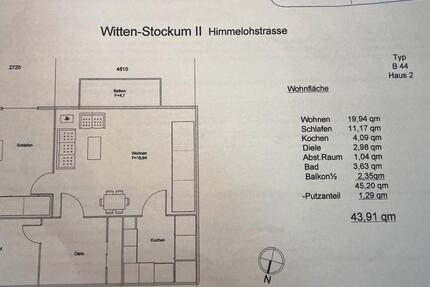 Wohnung Witten Rüdinghausen - 1.5 Zimmer, 44 m&sup2;, 88.888&euro; | Angebot:26826778