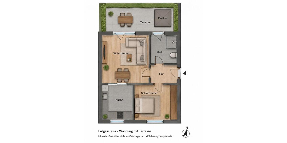 Erdgeschoßwohnung Bochum Bochum-Mitte - 2.5 Zimmer, 65 m&sup2;, 830&euro; | Angebot:27544279