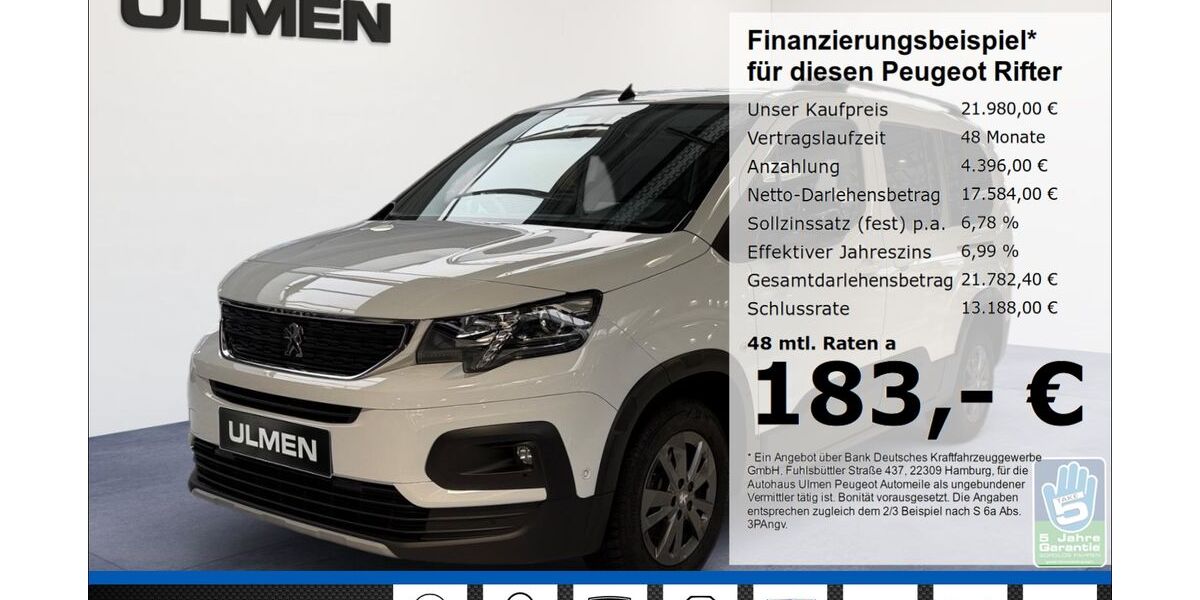 Peugeot Rifter 70.922 km 21.980 &euro; Düsseldorf 40233