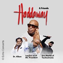 Haddaway & Friends - Dr. Alban, LayZee Ex of Mr. President & Eric Martin 18.11.2026 Inselpark Arena
