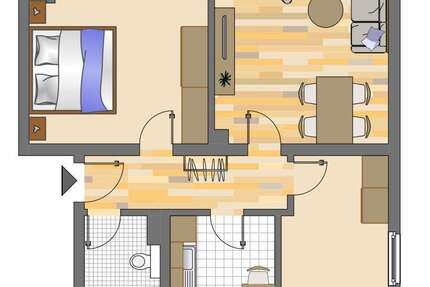 Wohnung Gelsenkirchen Hassel - 3 Zimmer, 63 m&sup2;, 439&euro; | Angebot:25272497