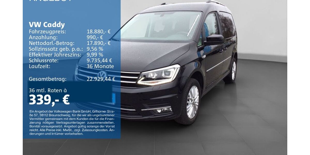 VW Caddy 77.495 km 18.880 &euro; Gelsenkirchen 45894