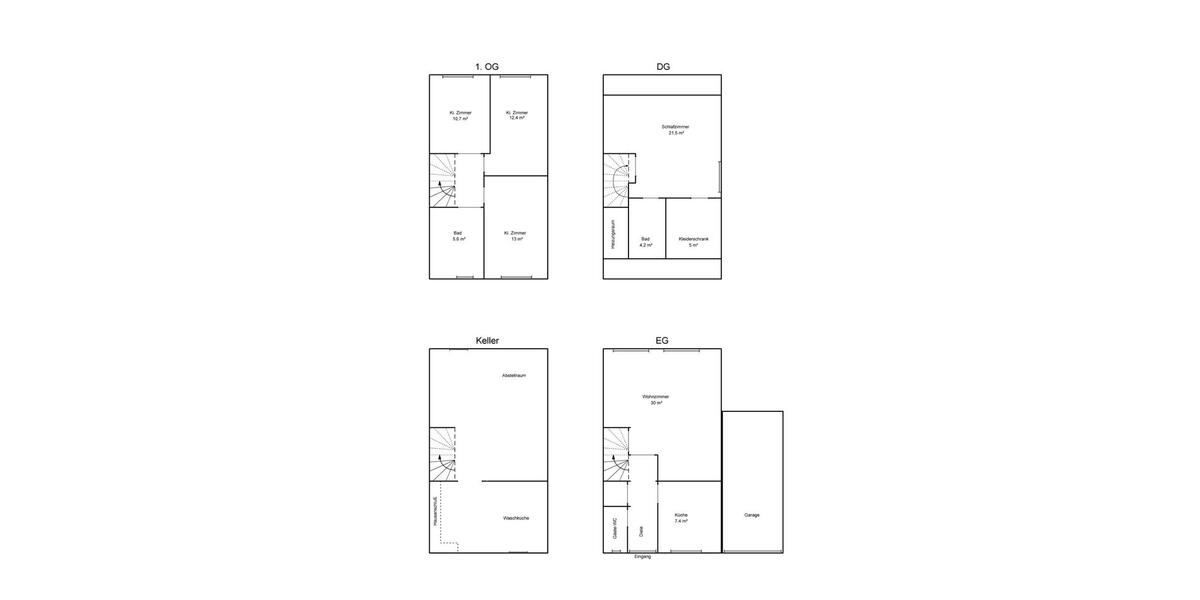 Reihenhaus Essen Stadtbezirk VI - 5 Zimmer, 127 m&sup2;, 1.970&euro; | Angebot:25922931