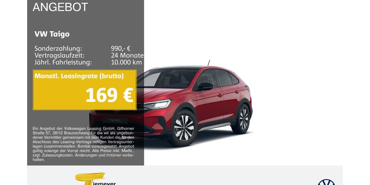 VW Taigo 1.749 km 23.590 &euro; Oberhausen 46047