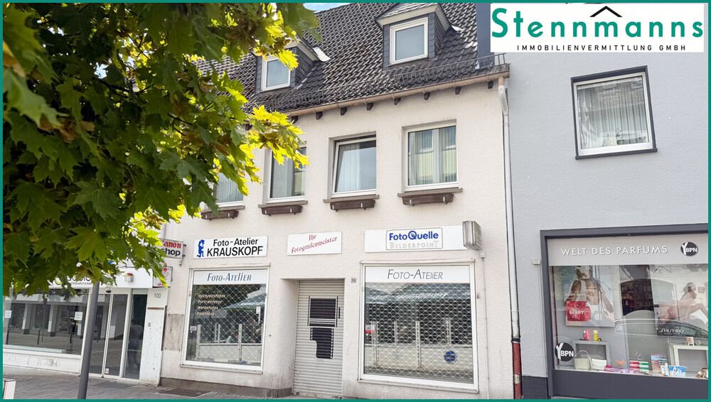 KLEINES WOHN- & GESCHÄFTSHAUS MIT LADENLOKAL IN BESTER INNENSTADTLAGE VON RADEVORWALD - Wohn- & Geschäftshaus Radevormwald Innenstadt | Angebot:27179411