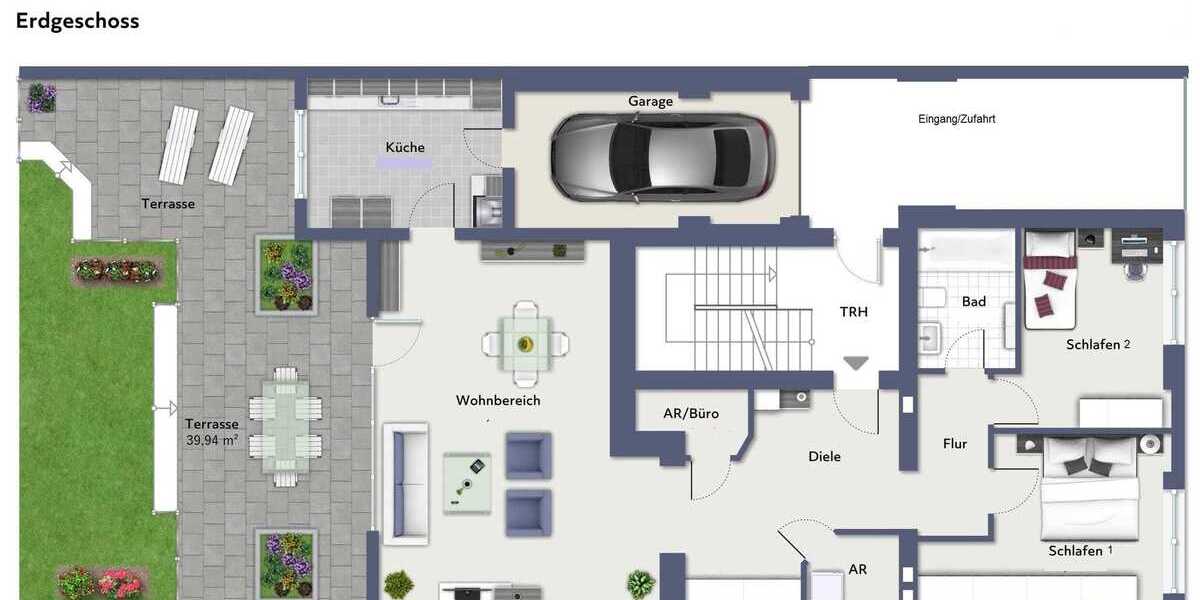 Etagenwohnung Düsseldorf Eller - 3 Zimmer, 126 m&sup2;, 399.900&euro; | Angebot:25685495