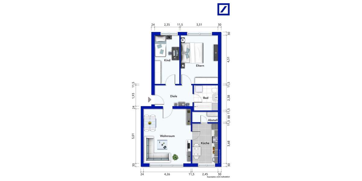 Etagenwohnung Hagen Haspe - 3 Zimmer, 68 m&sup2;, 85.000&euro; | Angebot:25686840