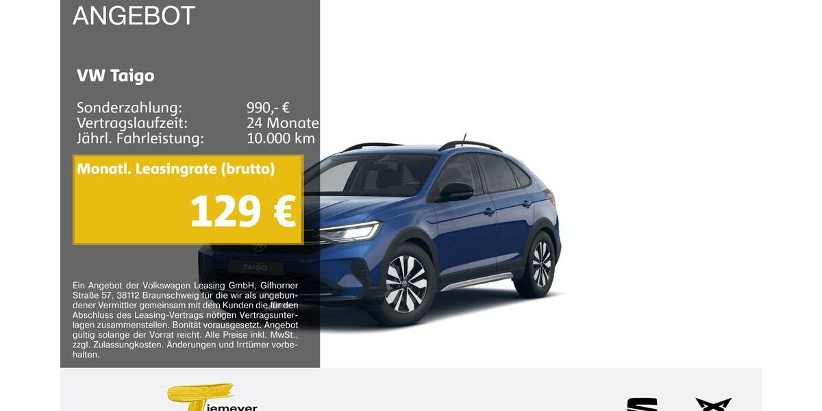 VW Taigo 8.446 km 21.240 &euro; Gelsenkirchen OT Beckhausen 45899