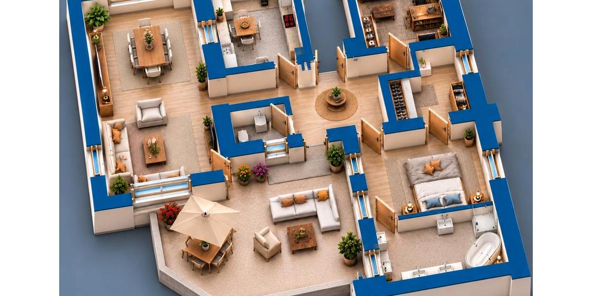 Terrassenwohnung Bochum Werne - 4 Zimmer, 144 m&sup2;, 1.300&euro; | Angebot:27553775