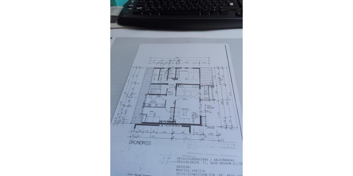 Dachgeschoßwohnung Bochum Bochum-Nord - 3 Zimmer, 95 m&sup2;, 855&euro; | Angebot:23311395