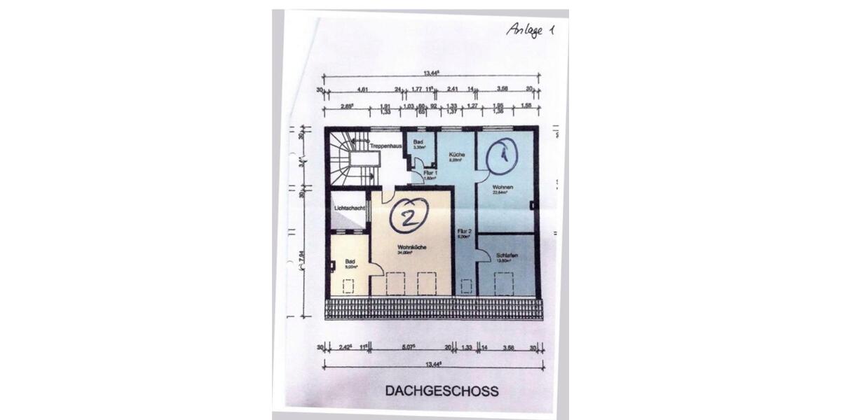 Dachgeschoßwohnung Duisburg - 2 Zimmer, 54 m&sup2;, 470&euro; | Angebot:25232944