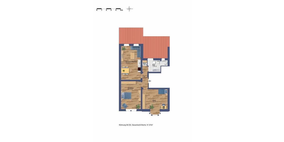 Etagenwohnung Duisburg - 3 Zimmer, 95 m&sup2;, 1.253&euro; | Angebot:27533681
