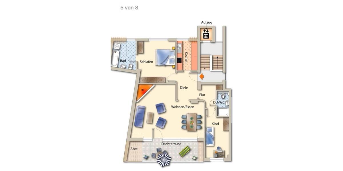 Etagenwohnung Düsseldorf Flingern Süd - 3 Zimmer, 95 m&sup2;, 559.000&euro; | Angebot:24996367