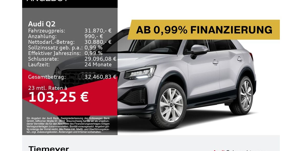 Audi Q2 6.813 km 31.870 &euro; Bochum 44809