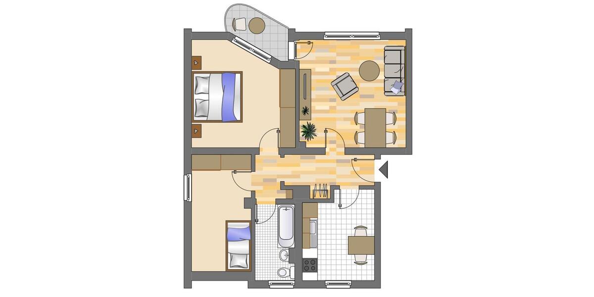Etagenwohnung Gelsenkirchen Gelsenkirchen-Nord - 3 Zimmer, 64 m&sup2;, 439&euro; | Angebot:24754983