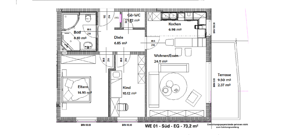 Etagenwohnung Wuppertal Gemarkung Barmen - 3 Zimmer, 74 m&sup2;, 550&euro; | Angebot:20385278