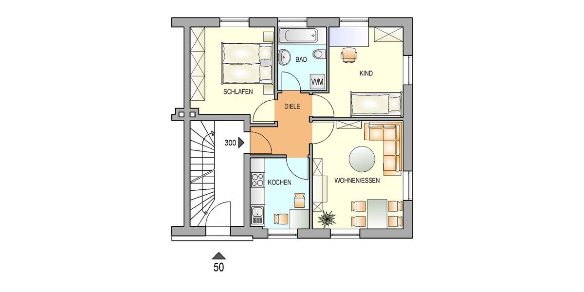 Erdgeschoßwohnung Remscheid Remscheid-Süd - 3 Zimmer, 56 m&sup2;, 339&euro; | Angebot:25570041