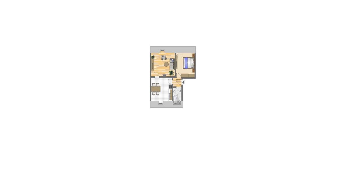 Dachgeschoßwohnung Gelsenkirchen Gelsenkirchen-Mitte - 2 Zimmer, 51 m&sup2;, 409&euro; | Angebot:23458424