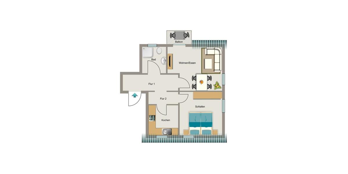 Etagenwohnung Duisburg Hamborn - 2.5 Zimmer, 50 m&sup2;, 365&euro; | Angebot:25845050