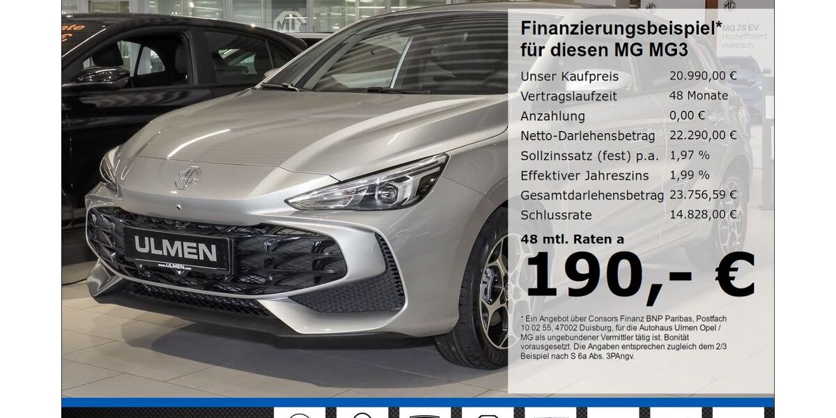 MG 3 1.680 km 20.990 &euro; Düsseldorf 40231