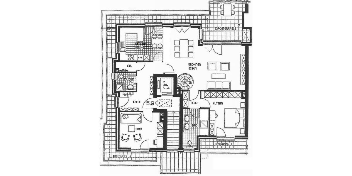 Etagenwohnung Langenfeld (Rheinland) Immigrath - 4 Zimmer, 158 m&sup2;, 600.000&euro; | Angebot:25665185