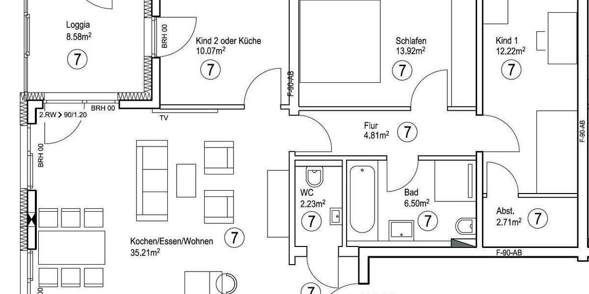 Etagenwohnung Düsseldorf Lohausen - 4 Zimmer, 100 m&sup2;, 549.000&euro; | Angebot:25680480