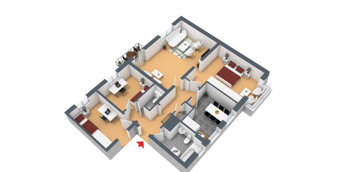 Etagenwohnung Wuppertal Gemarkung Elberfeld - 3 Zimmer, 83 m&sup2;, 789&euro; | Angebot:25287294