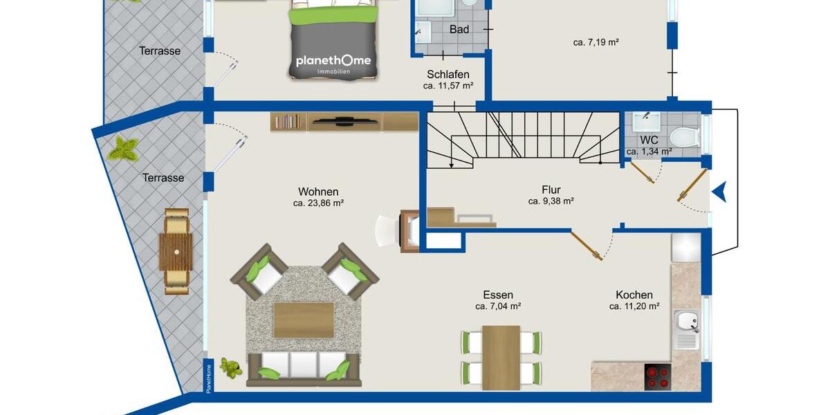Reihenhaus Duisburg Rheinhausen - 8 Zimmer, 160 m&sup2;, 498.000&euro; | Angebot:25045833