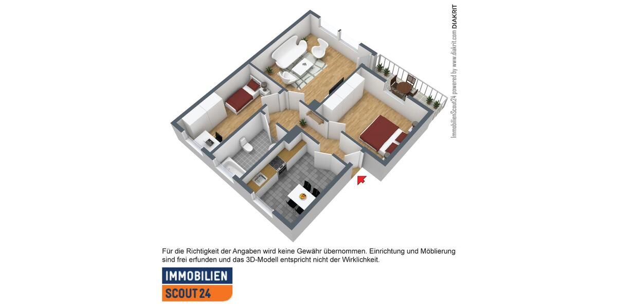Erdgeschoßwohnung Gelsenkirchen Gelsenkirchen-Nord - 3 Zimmer, 67 m&sup2;, 489&euro; | Angebot:23645224