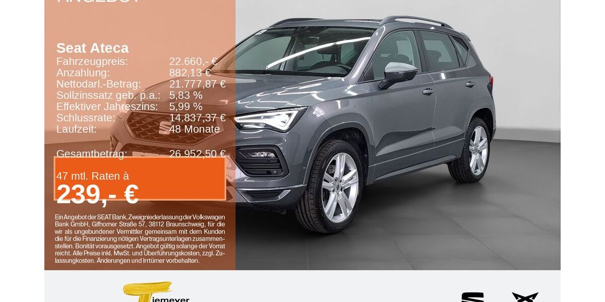 Seat Ateca 36.839 km 22.660 &euro; Bochum 44809