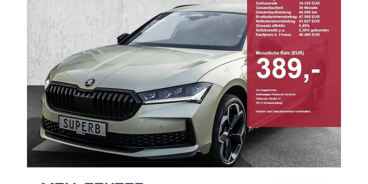 Skoda Superb 10.000 km 46.480 &euro; Düsseldorf 40474