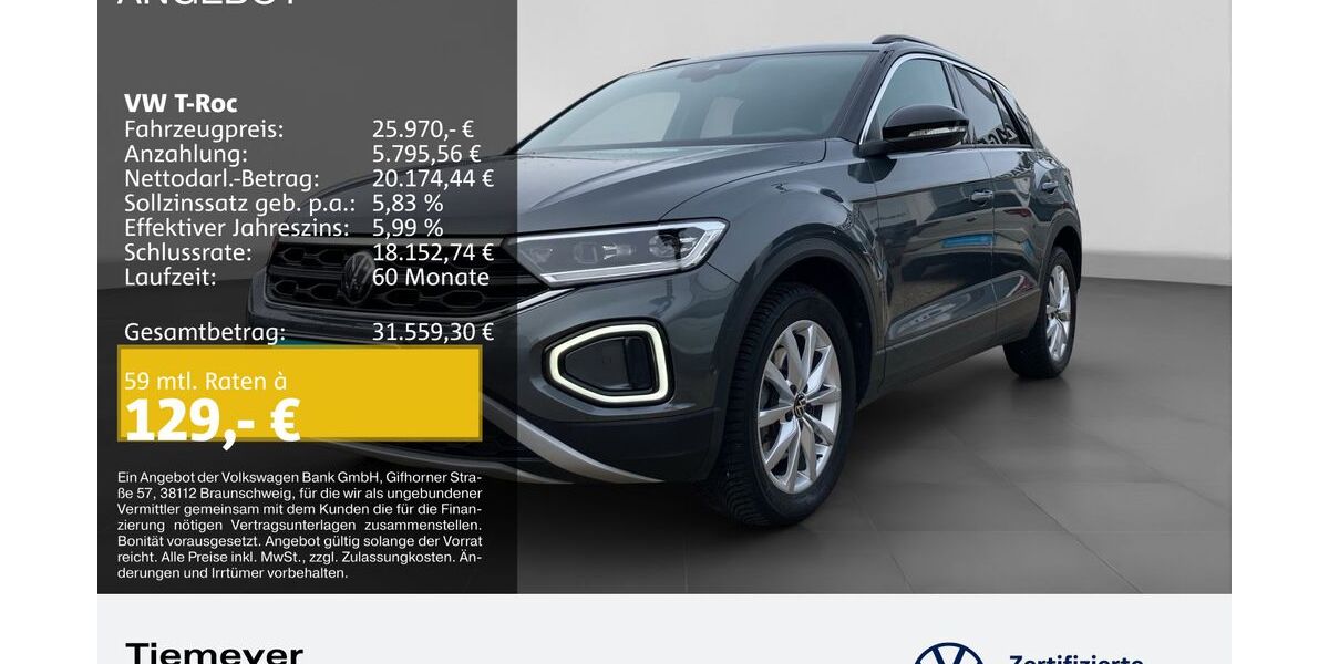 VW T-Roc 33.438 km 25.280 &euro; Bochum 44892