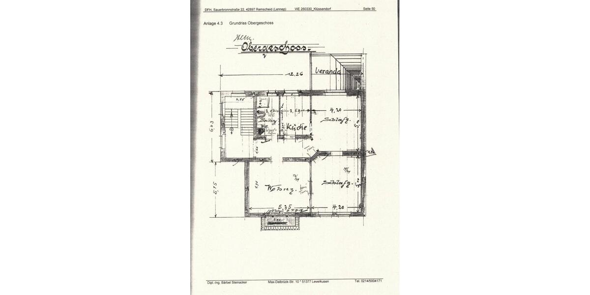 Etagenwohnung Remscheid Gemarkung Bergisch Born - 3.5 Zimmer, 100 m&sup2;, 1.395&euro; | Angebot:27544287