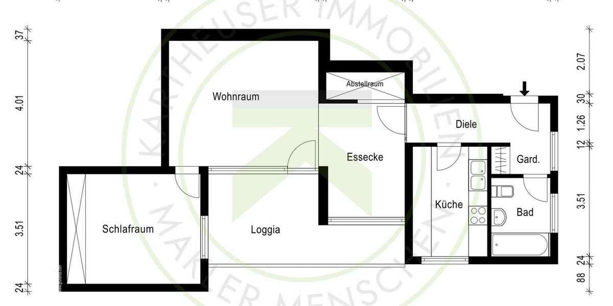 Etagenwohnung Mettmann - 2 Zimmer, 70 m&sup2;, 157.500&euro; | Angebot:26800173
