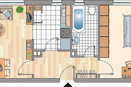 Wohnung Essen Stadtbezirk III - 2 Zimmer, 46 m&sup2;, 449&euro; | Angebot:26041770