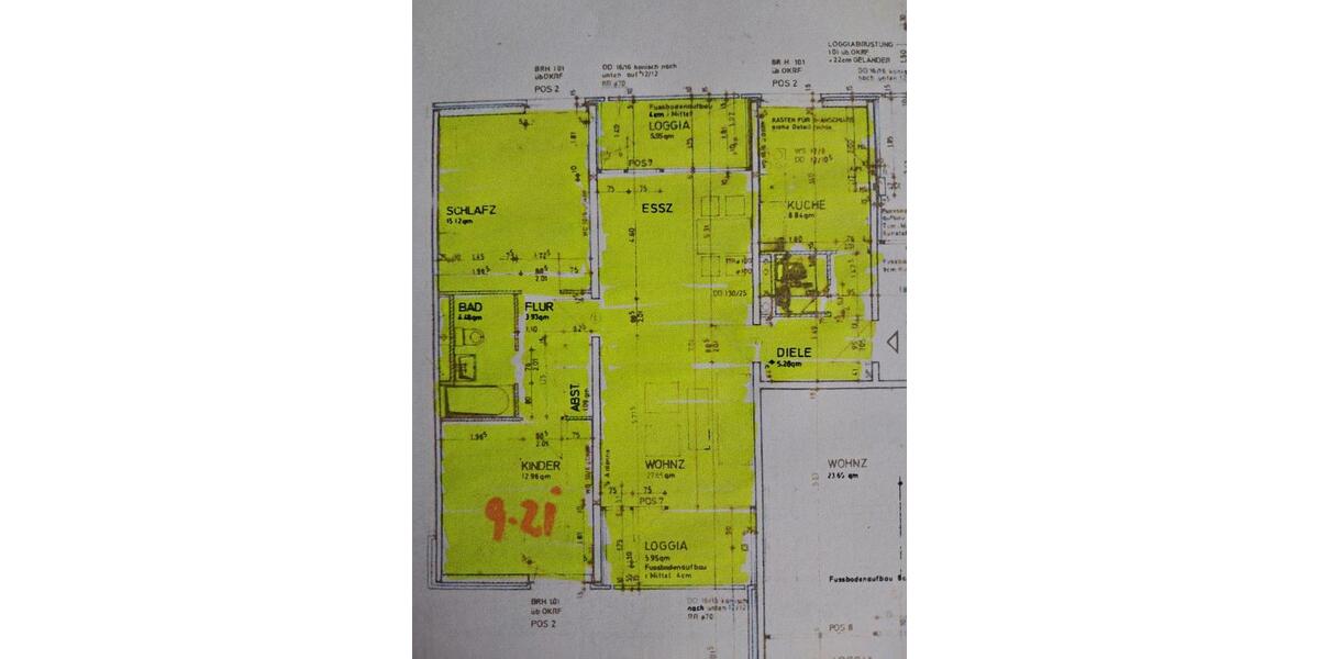 Etagenwohnung Ratingen Tiefenbroich - 3 Zimmer, 88 m&sup2;, 1.205&euro; | Angebot:27548828