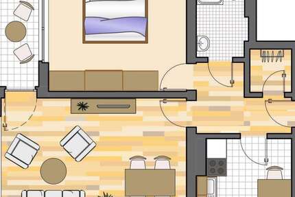 Wohnung Herten Herten-Süd-Ost - 2.5 Zimmer, 57 m&sup2;, 449&euro; | Angebot:27184099