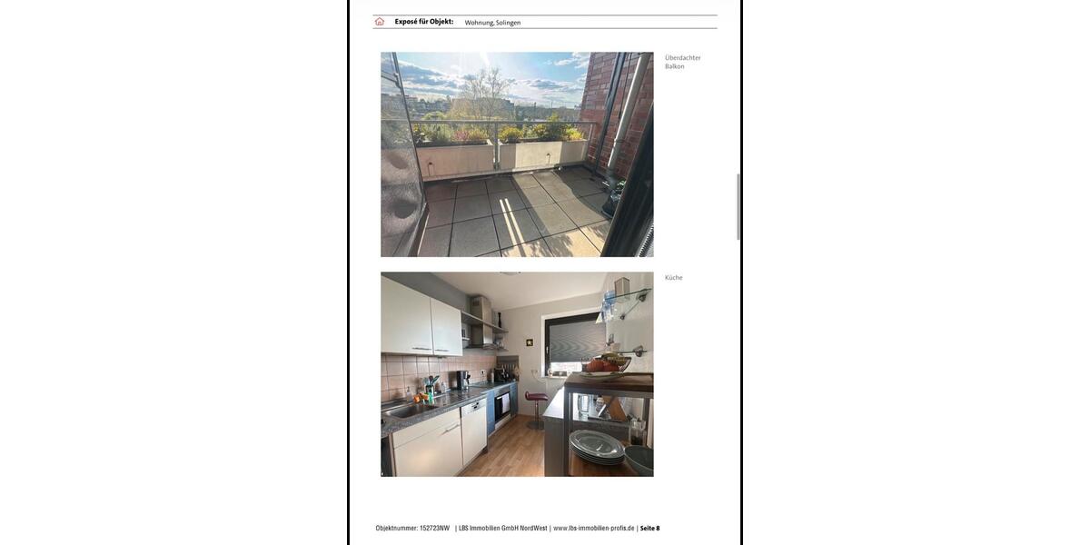 Etagenwohnung Solingen - 2.5 Zimmer, 55 m&sup2;, 650&euro; | Angebot:25974968