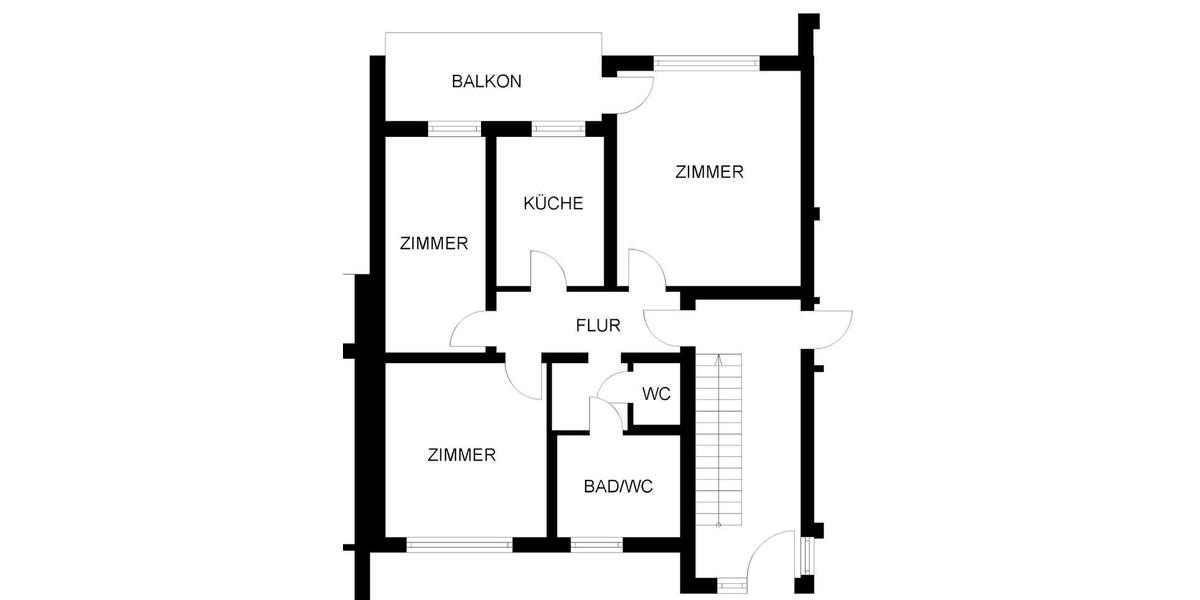 Etagenwohnung Bochum Werne - 3.5 Zimmer, 74 m&sup2;, 469&euro; | Angebot:25548128
