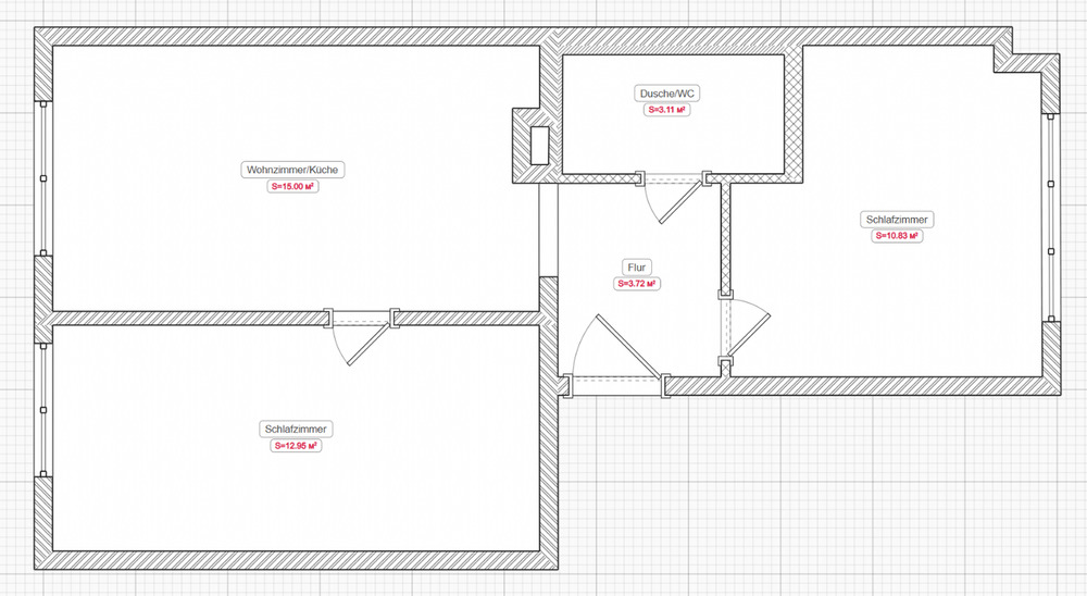 Etagenwohnung Düsseldorf Pempelfort - 3 Zimmer, 42 m&sup2;, 235.000&euro; | Angebot:25683345