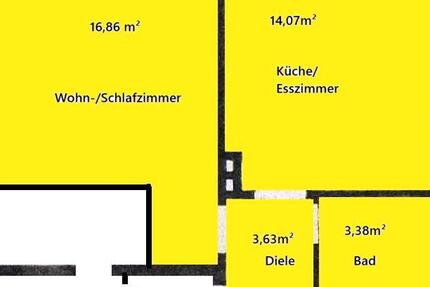 Wohnung Bottrop Batenbrock - 2 Zimmer, 38 m&sup2;, 400&euro; | Angebot:26411523