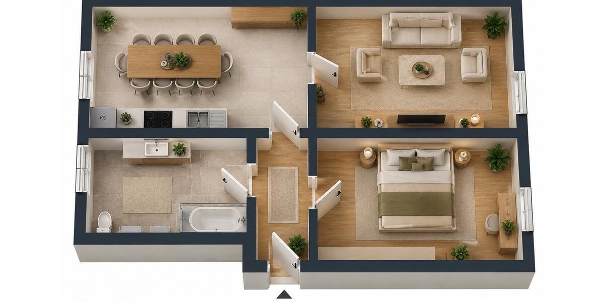 Etagenwohnung Bochum Bochum-Südwest - 2.5 Zimmer, 69 m&sup2;, 127.000&euro; | Angebot:27492402