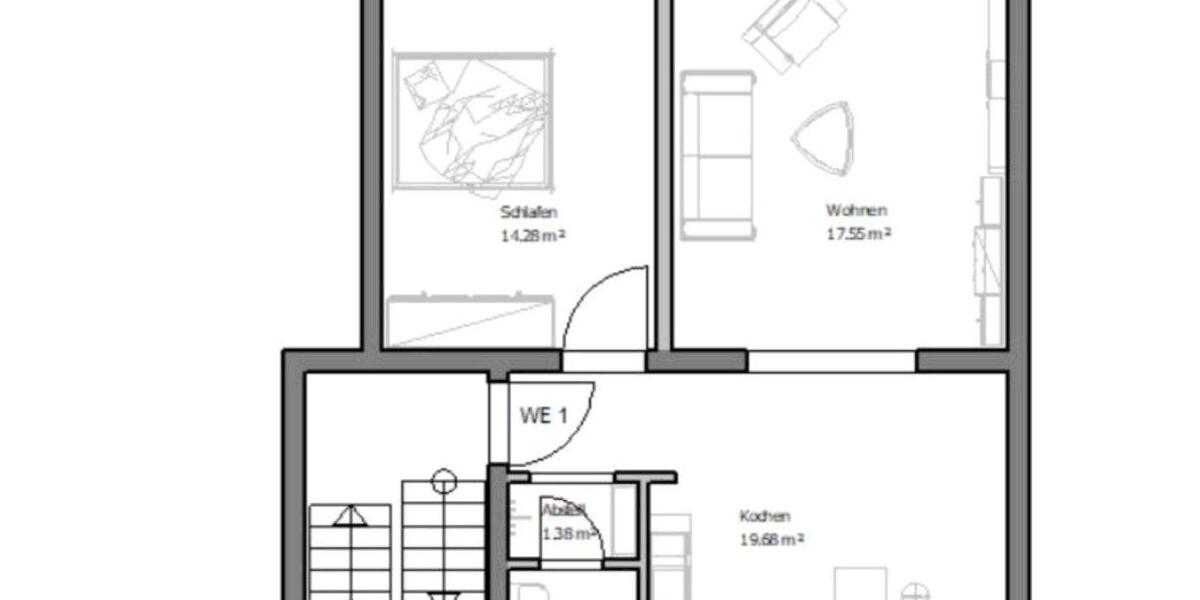 Etagenwohnung Essen Stadtbezirk IV - 2 Zimmer, 60 m&sup2;, 178.000&euro; | Angebot:25986656