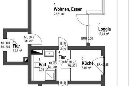 Wohnung Düsseldorf Lörick - 2 Zimmer, 49 m&sup2;, 1.500&euro; | Angebot:27568624