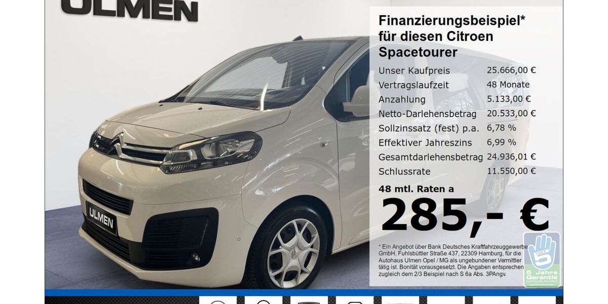 Citroen SpaceTourer 97.590 km 25.666 &euro; Düsseldorf 40231