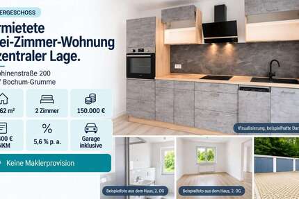 Wohnung Bochum Grumme - 2 Zimmer, 60 m&sup2;, 150.000&euro; | Angebot:27538128